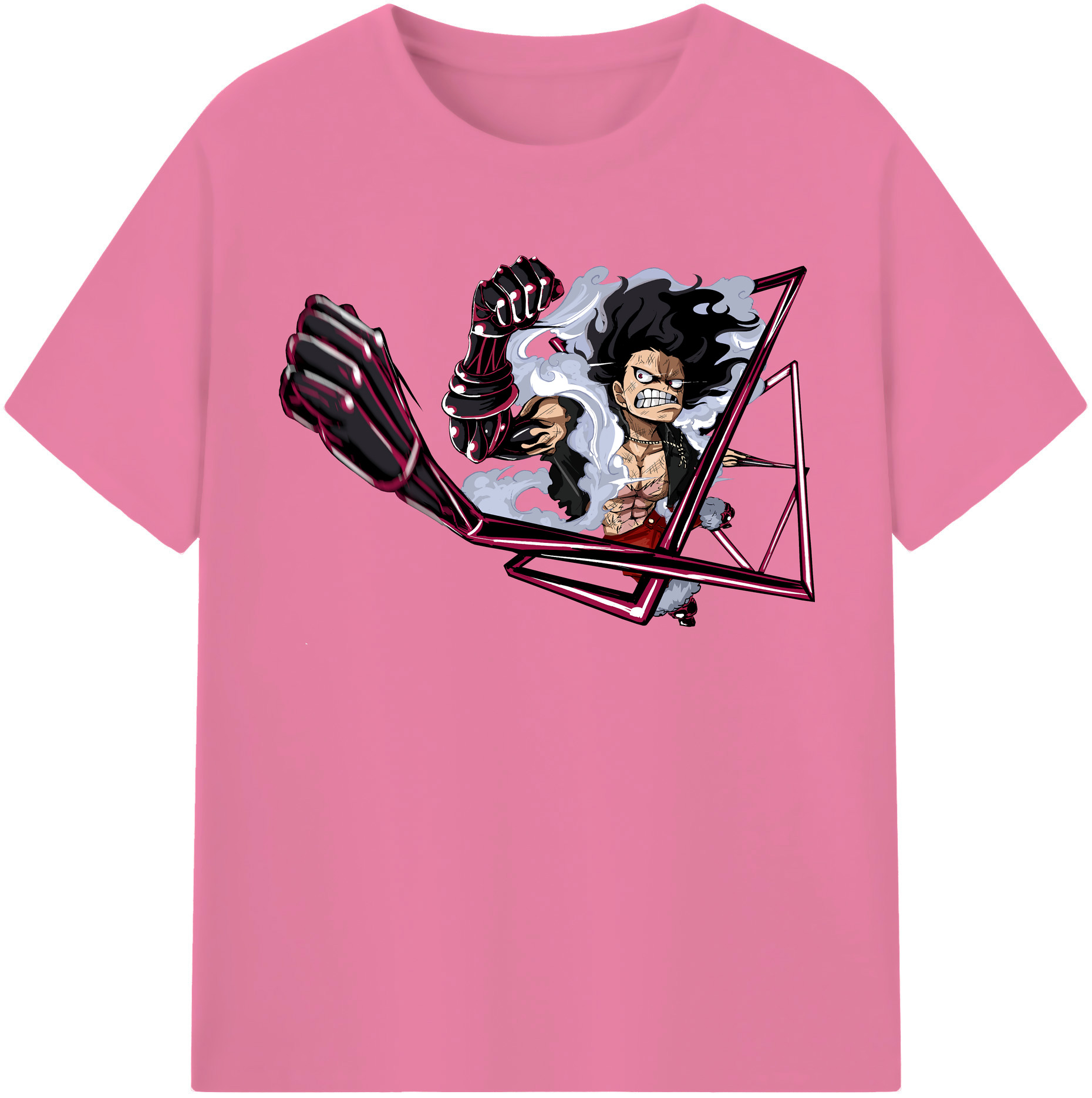 ワンピース モンキー・D・ルフィ ONE PIECE Monkey D. Luffy 綿100％半袖Tシャツ（フロントプリント）